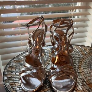 Sam Edelman Metallic Silver Heels